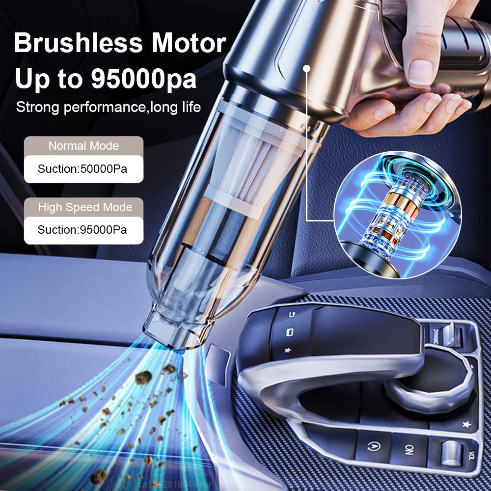 Dual-Function Car Vacuum and Blower - 95000 PA